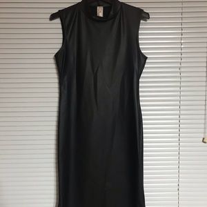 NWT spandex pleather black dress
